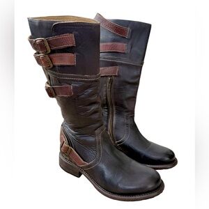 Bed Stu Dorset F315402 Womens
Black Leather Hook & Loop Mid
Calf Boots Size 8.5